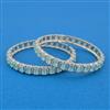 Cz Classic Bangles With Rhodium Plating