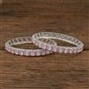 Cz Classic Bangles With Rhodium Plating
