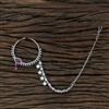 Cz Classic Nose Ring With Rhodium Plating