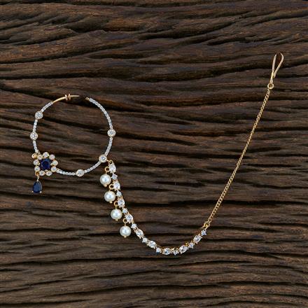 Cz Classic Nose Ring With 2 Tone Plating