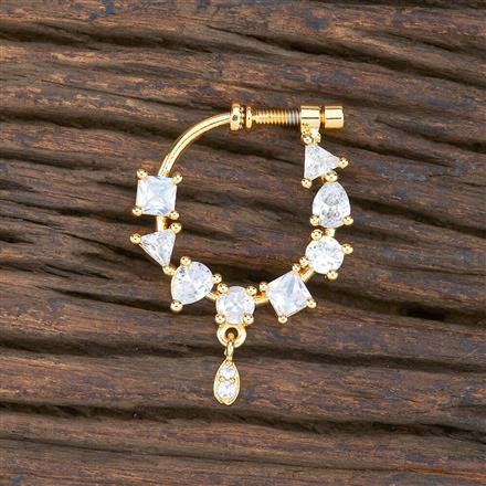 Cz Classic Nose Ring With Gold Plating