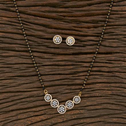 American Diamond Classic Mangalsutra with 2 Tone Plating