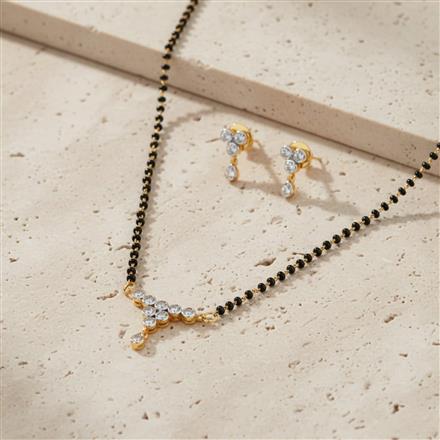 Cz Classic Mangalsutra With 2 Tone Plating