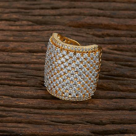 Cz Classic Ring With 2 Tone Plating