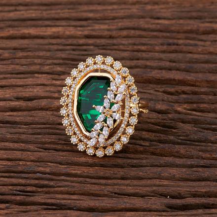 Cz Classic Ring With Gold Plating