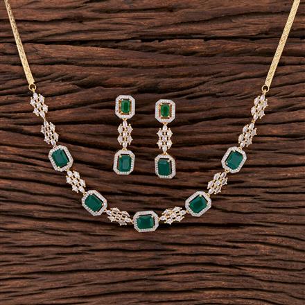 Cz Classic Necklace With 2 Tone Plating