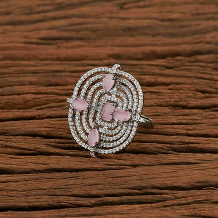 Cz Classic Ring With Black Plating