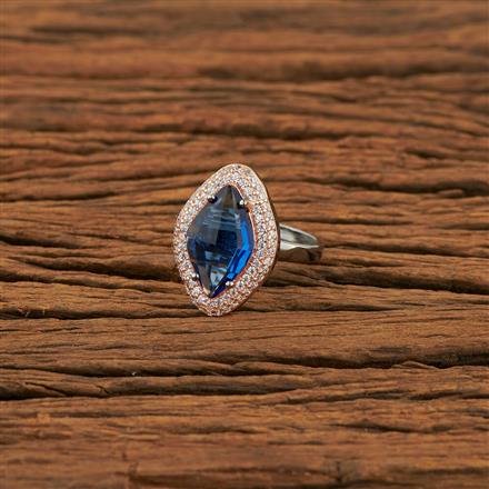 Cz Classic Ring With Black Rose Plating