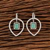 Cz Classic Earring With Rhodium Plating