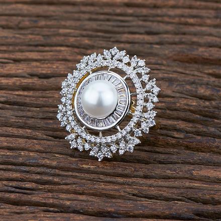Cz Classic Ring With 2 Tone Plating