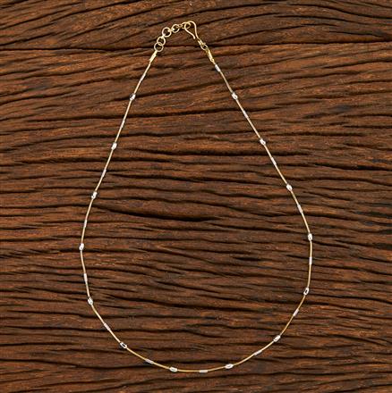 Cz Delicate Chain With 2 Tone Plating