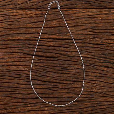 Cz Delicate Chain With Rhodium Plating