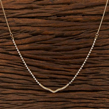 Cz Delicate Chain With Gold Plating