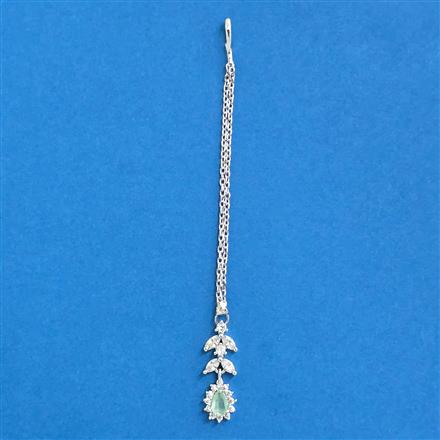 Cz Delicate Tikka With Rhodium Plating