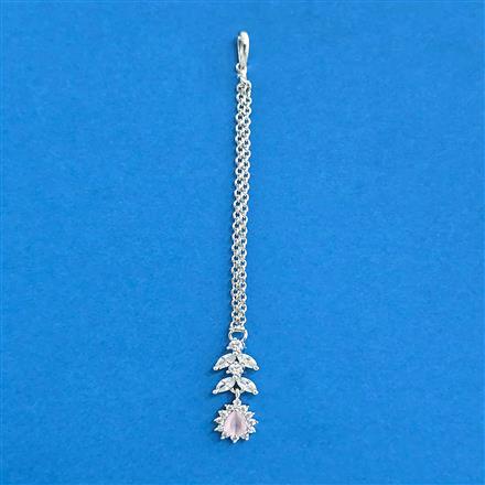 Cz Delicate Tikka With Rhodium Plating