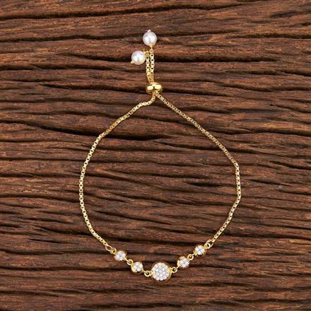 Cz Delicate Bracelet With 2 Tone Plating