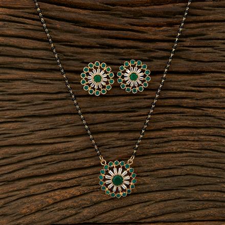 Cz Tanmaniya Mangalsutra With Gold Plating