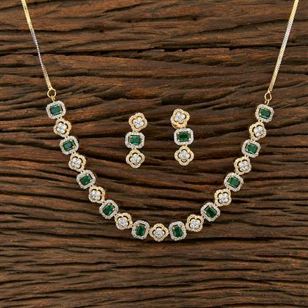 Cz Classic Necklace With 2 Tone Plating