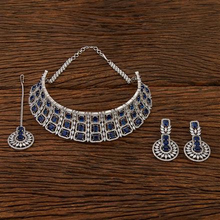 Cz Choker With Rhodium Plating