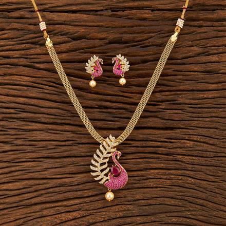 Buy Cz Peacock Pendant Set With Gold Plating 418516 Kanhai Jewels