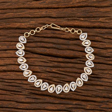 Cz Classic Bracelet With 2 Tone Plating