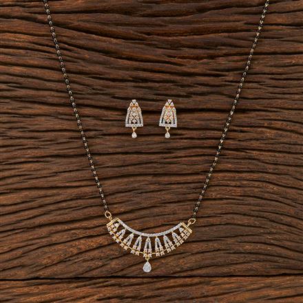 Cz Tanmaniya Mangalsutra With 2 Tone Plating