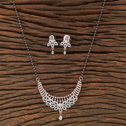 Cz Classic Mangalsutra With Rose Gold Plating