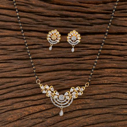 Cz Tanmaniya Mangalsutra With 2 Tone Plating