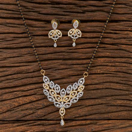 Cz Tanmaniya Mangalsutra With 2 Tone Plating