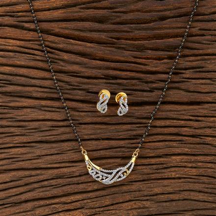 Cz Tanmaniya Mangalsutra With 2 Tone Plating