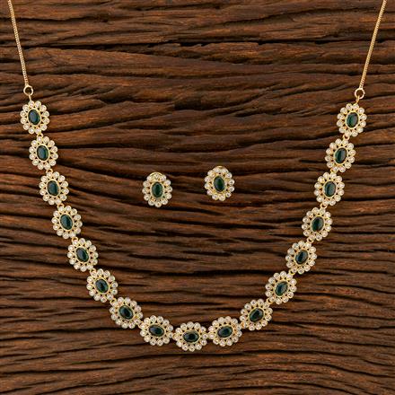Cz Classic Necklace With Gold Plating