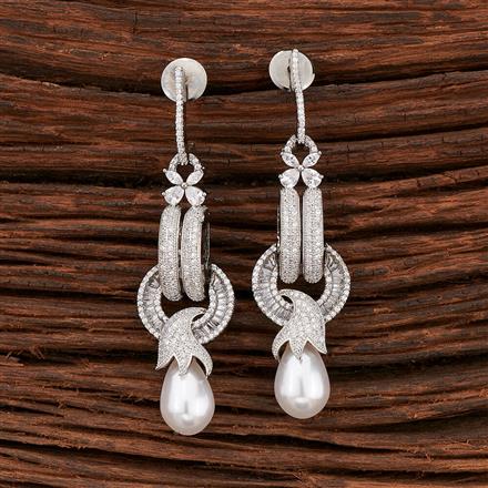 Cz Classic Earring With Black Plating