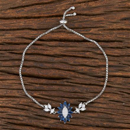 Cz Classic Bracelet With Rhodium Plating