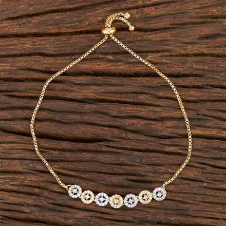 Cz Classic Bracelet With 2 Tone Plating