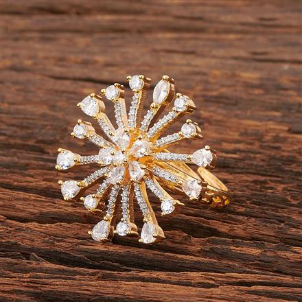 Cz Classic Ring With 2 Tone Plating