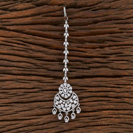 Cz Classic Tikka With Rhodium Plating