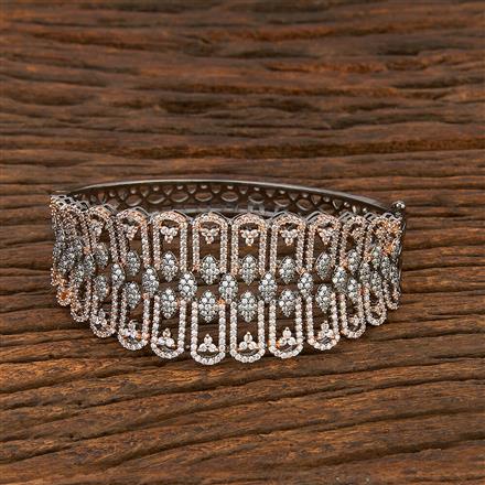 Cz Classic Kada With Black Rose Plating