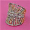 American Diamond Adjustable Ring with 2 Tone Plating