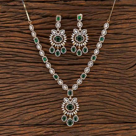 Cz Classic Necklace With 2 Tone Plating