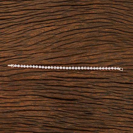 Cz Tennis Bracelet With Rose Gold Plating