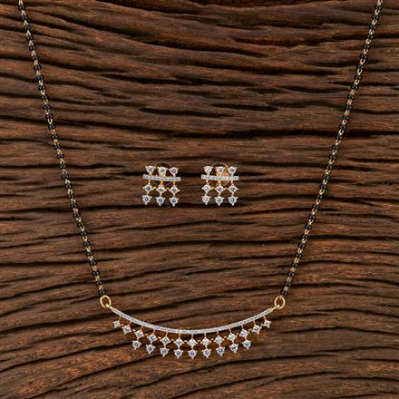 Cz Delicate Mangalsutra With 2 Tone Plating