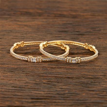 Cz Classic Bangles With Gold Plating