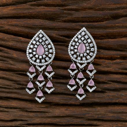 Cz Classic Earring With Black Plating