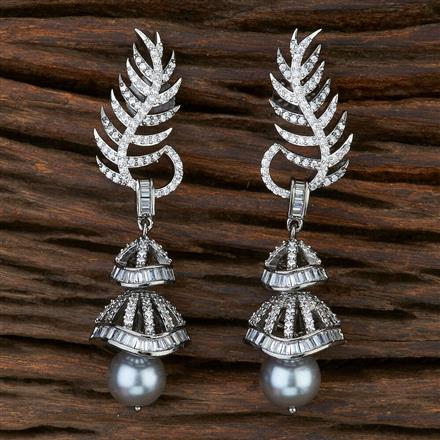 Cz Jhumki With Black Plating