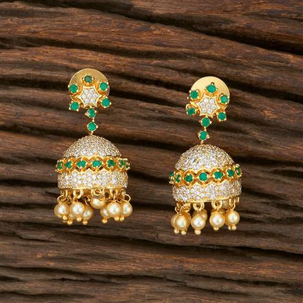 Cz Jhumki With Gold Plating
