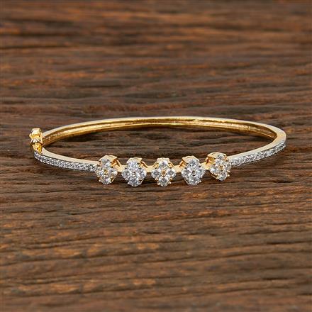 Cz Delicate Kada With 2 Tone Plating