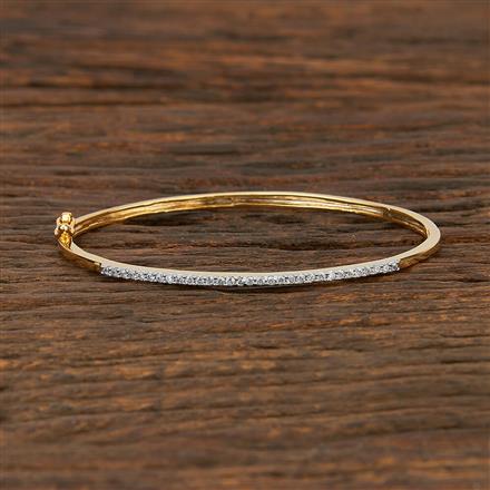 Cz Delicate Kada With 2 Tone Plating