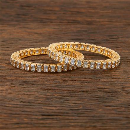 Cz Classic Bangles With Gold Plating