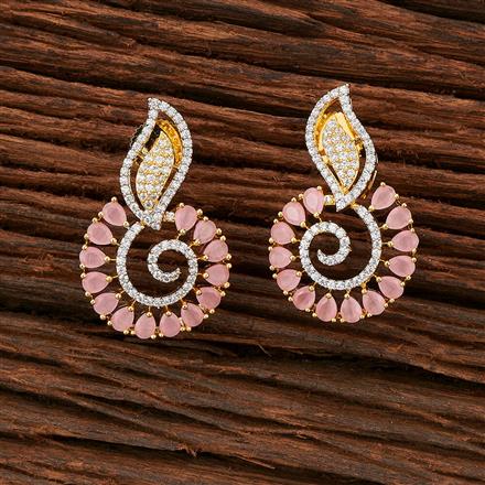 Cz Classic Earring With 2 Tone Plating