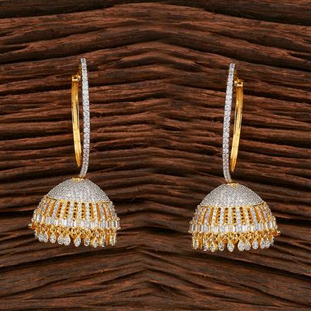 Cz Jhumki With 2 Tone Plating